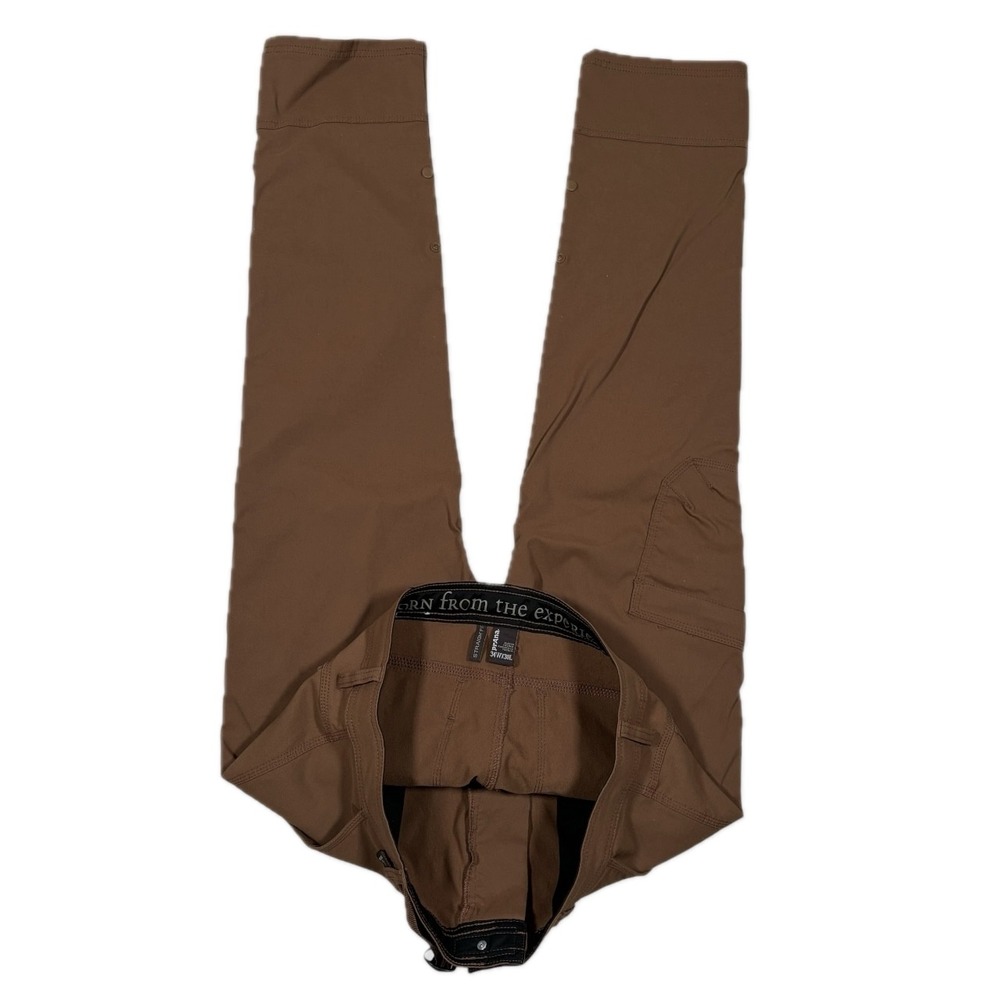 Prana Stretch Zion Pants Mens 34x28.5 Cargo Nylon Straight Fit Sepia Hiking - Picture 7 of 15